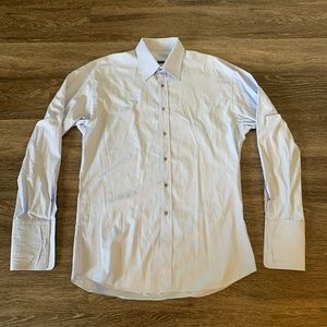 Gucci Blue Dress Shirt with French Cuffs 17/43